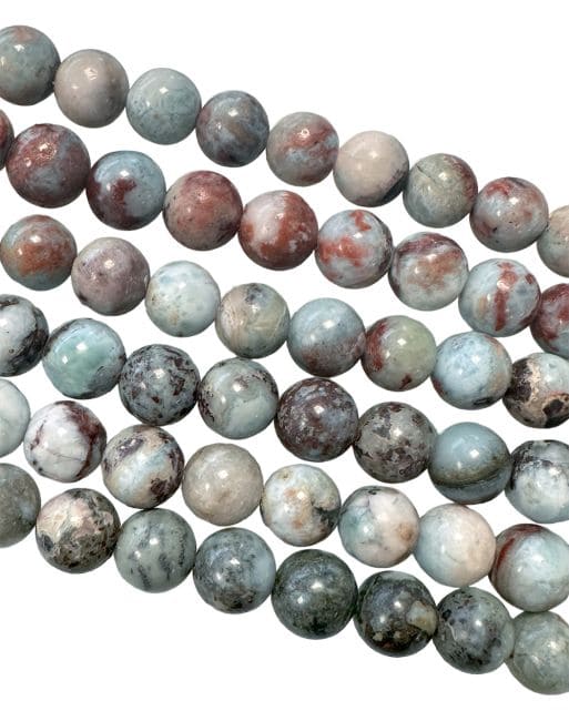 Larimar B round beads 5-6mm on 40cm thread