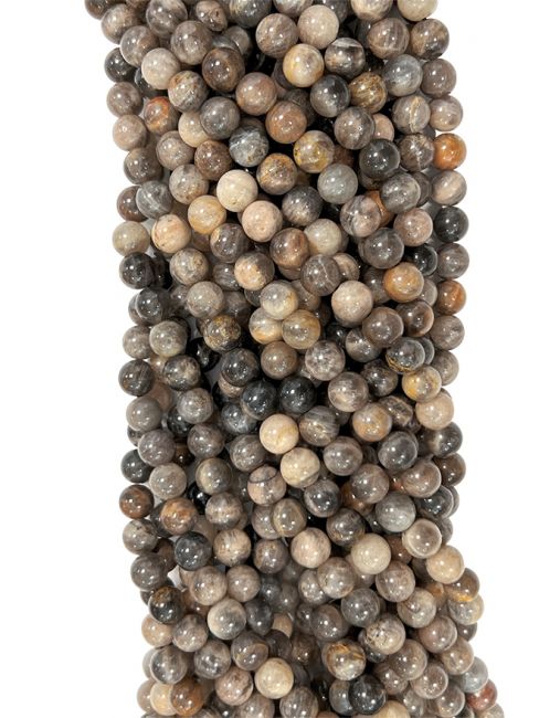 Black Moonstone A beads 6mm 40cm Strand