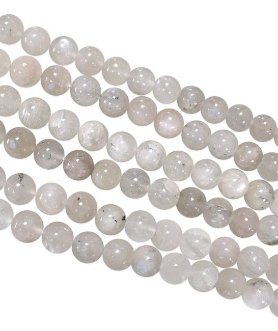 White Moonstone Peristerite beads 6mm on a 40cm thread