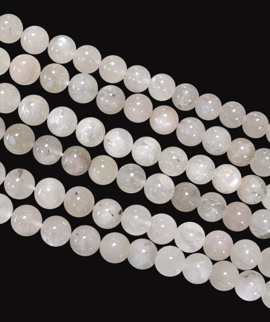 White Moonstone Peristerite beads 6mm on a 40cm thread