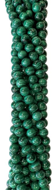 Malachite A 10mm pearls on string