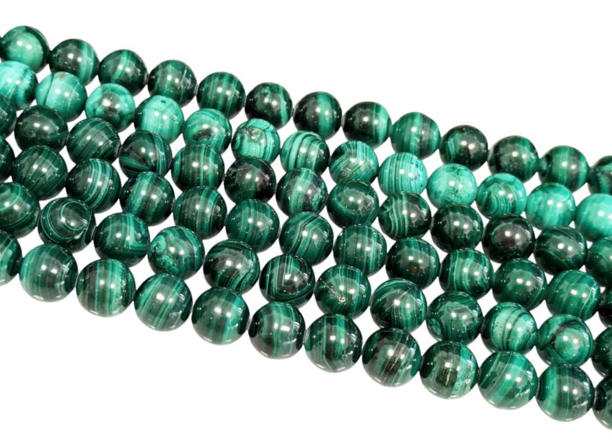 Malachite beads 10mm on a 40cm thread