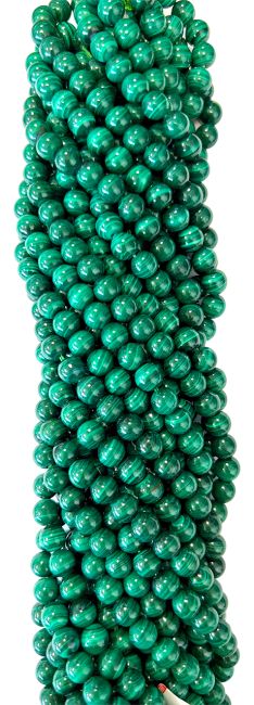 Malachite AAA 6mm pearls on string
