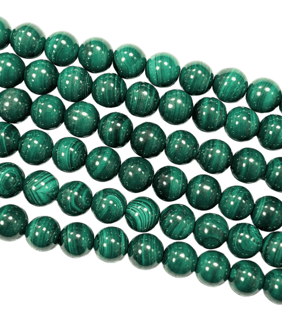 Dark Malachite AAA beads 8-9mm on 40cm thread