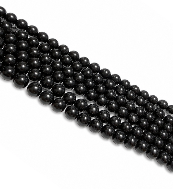 incense at Black Obsidian Round Beads Strand A 6mm