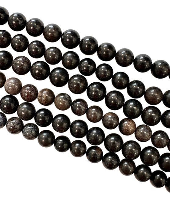 Black Opal beads 7-8mm on a 40cm thread