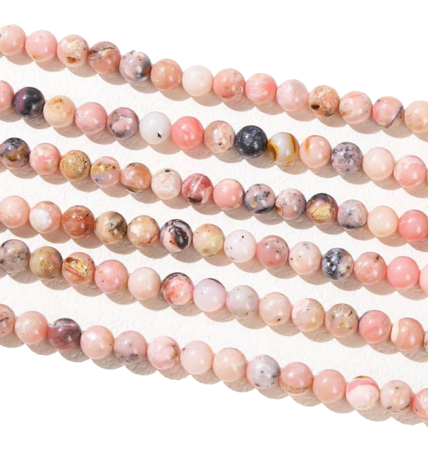Pink Opal beads 8mm on 40cm wire