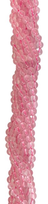 Rose quartz A 6mm pearls on string