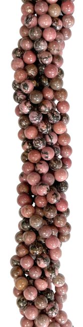 Rhodonite 4mm pearls on string