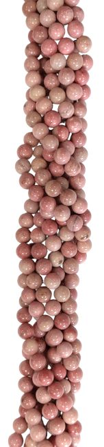 Australian Rhodonite A 8mm pearls on string