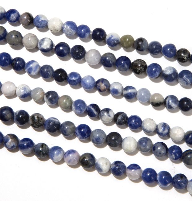 Sodalite beads 6mm on 40cm wire