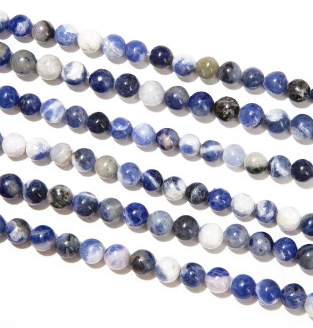 Sodalite beads 6mm on 40cm wire