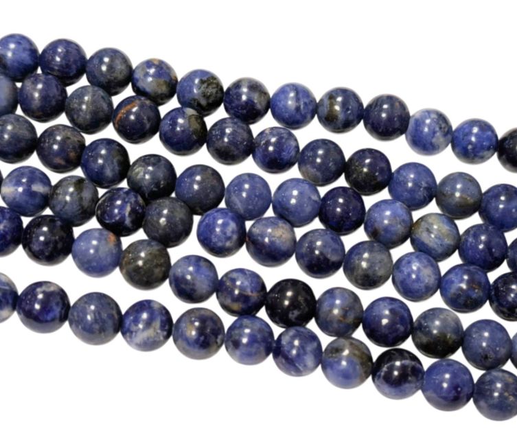 Sodalite A 8mm pearls on string