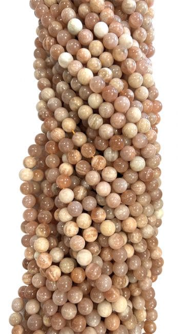 Sunstone 8mm pearls on string