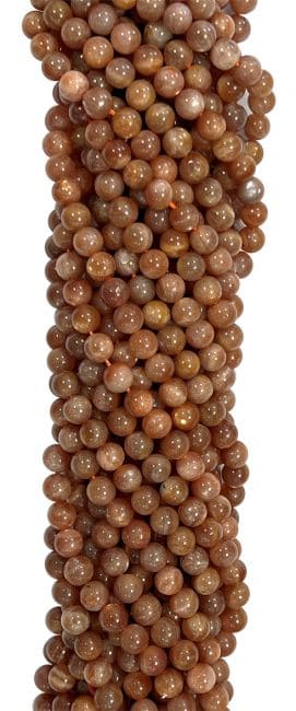 Golden Sunstone AA 8mm pearls on string