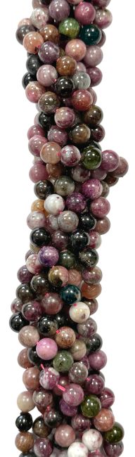 A grade multicolor Turmaline A 6mm pearls on string