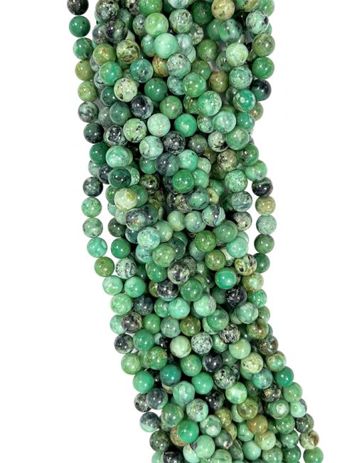 Variscite A 6mm pearls on string