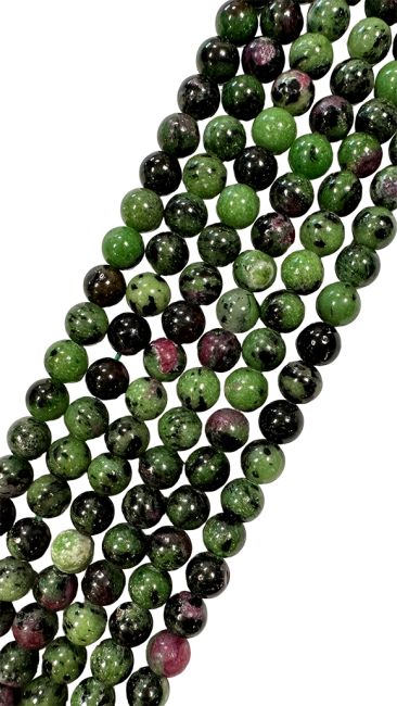 Rubis Zoisite A 10mm pearls on string