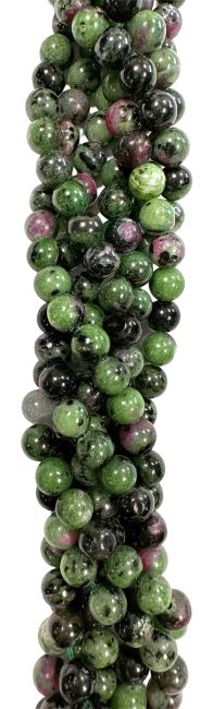 Rubis Zoisite A 6mm pearls on string