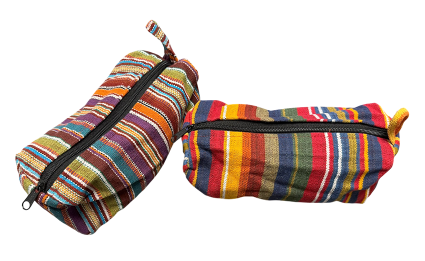 incense at Indian striped cotton pouch – Pack of 6 assorted colours