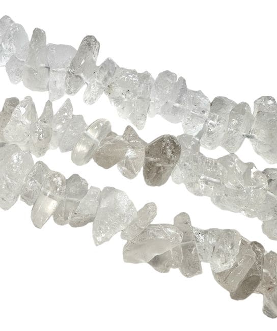 Rock Crystal A Rough Stones 13-20mm on a 40cm thread