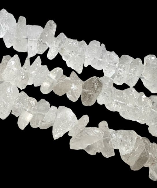 Rock Crystal A Rough Stones 13-20mm on a 40cm thread