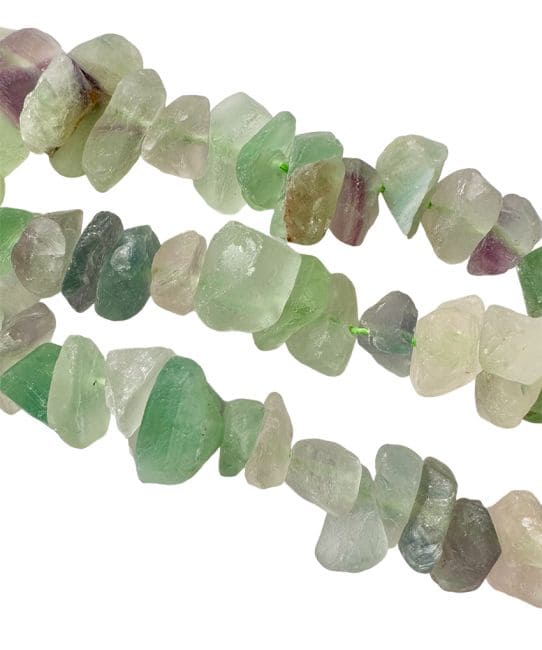 Fluorite Multicolor Rough Stones 13-20mm on a 40cm thread