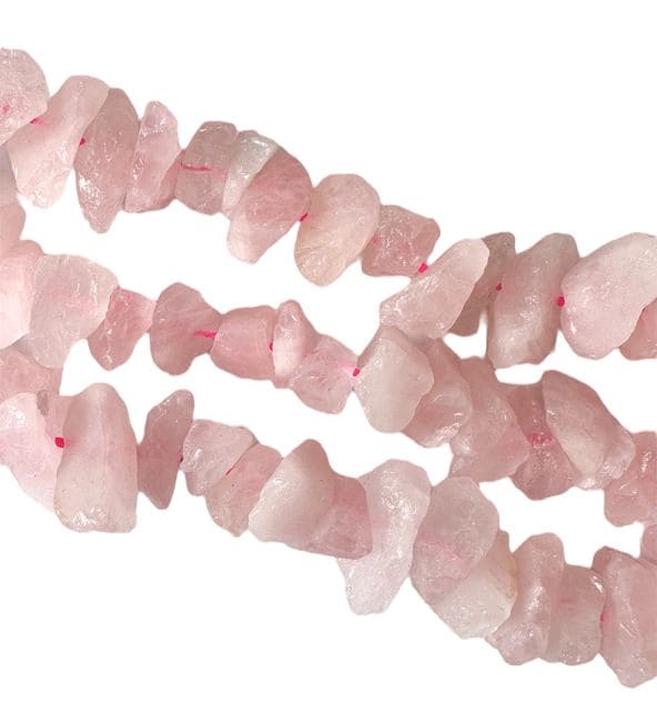 Rose Quartz Rough Stones 13-20mm on a 40cm thread