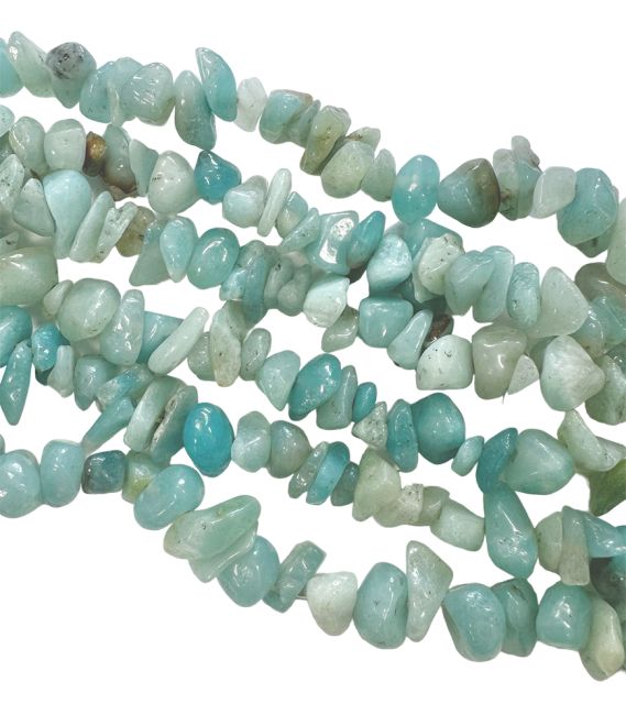 Amazonite A chips 5-8mm on a 80cm thread