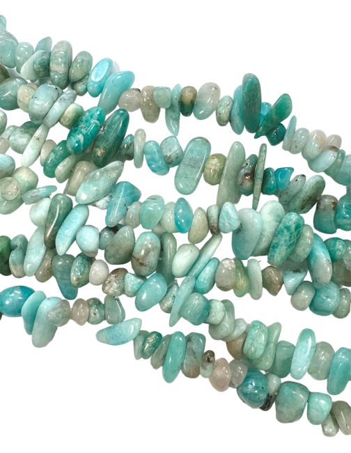 Amazonite Russia A chips 5-8mm on a 80cm thread