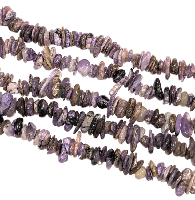 incense at Charoite AA chips 5-8mm on 80cm wire