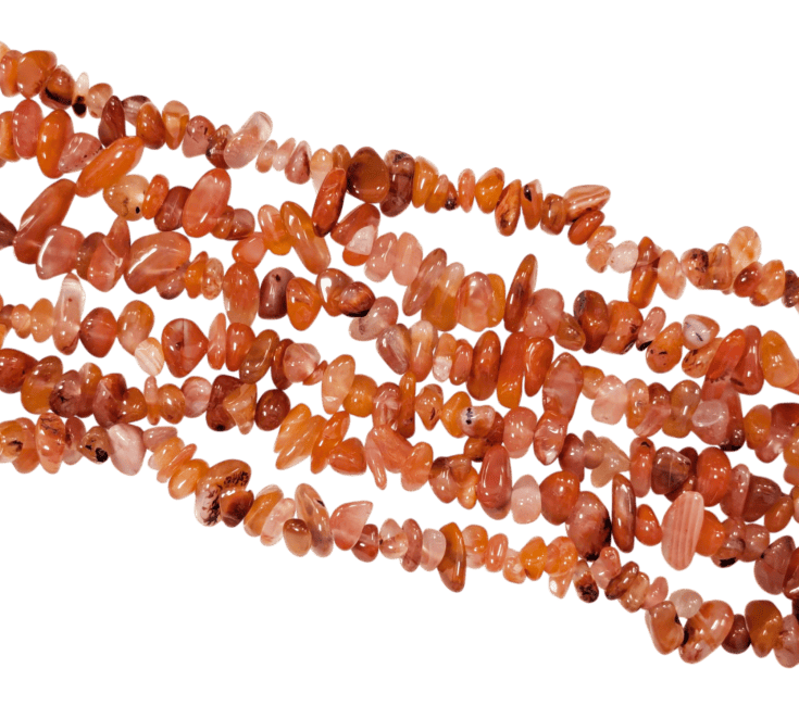 incense at Cornelian A chips 5-8mm on 80cm wire