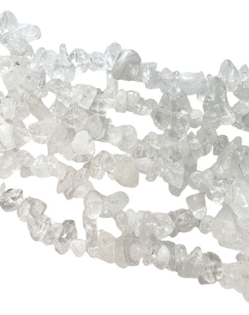 Rock crystal chips 5-8mm on a 80cm thread