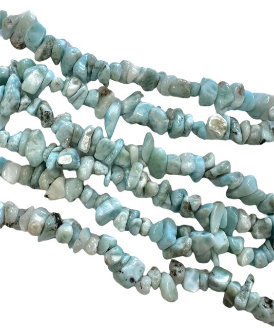 Larimar A chips 5-8mm on 80cm wire