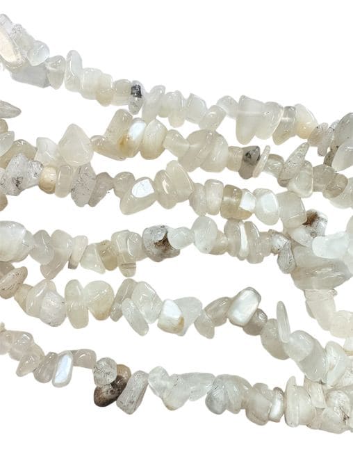 incense at White Moonstone AA chips 5-8mm on a 80cm thread