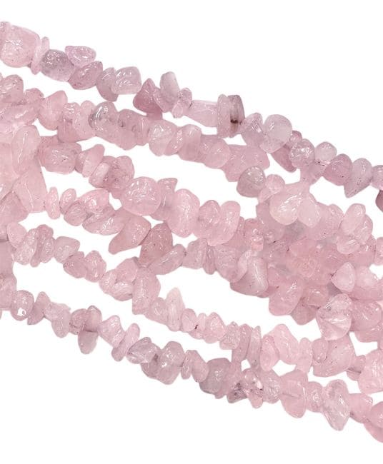 Rose Quartz A chips 5-8mm on a 80cm thread