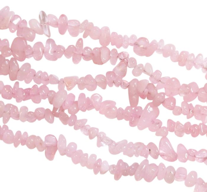Rose Quartz A chips 5-8mm on a 80cm thread