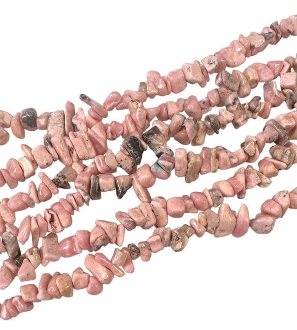 incense at Argentine Rhodochrosite A chips 5-8mm on 80cm wire
