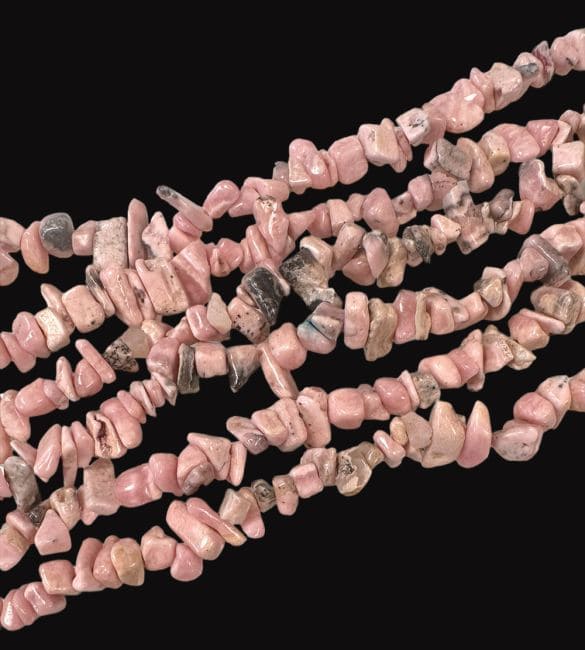 Argentine Rhodochrosite A chips 5-8mm on 80cm wire