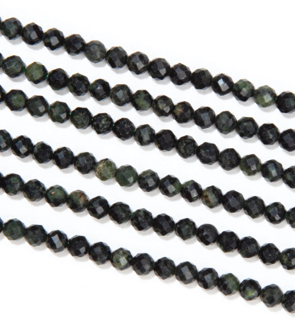 Faceted Kambaba Jasper A 3mm beads on 40cm wire