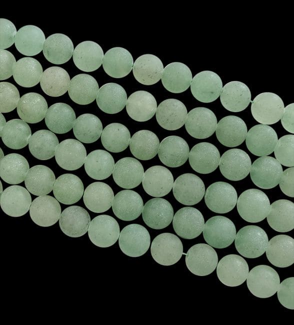 Green Aventurine A matt beads 6mm on a 40cm thread