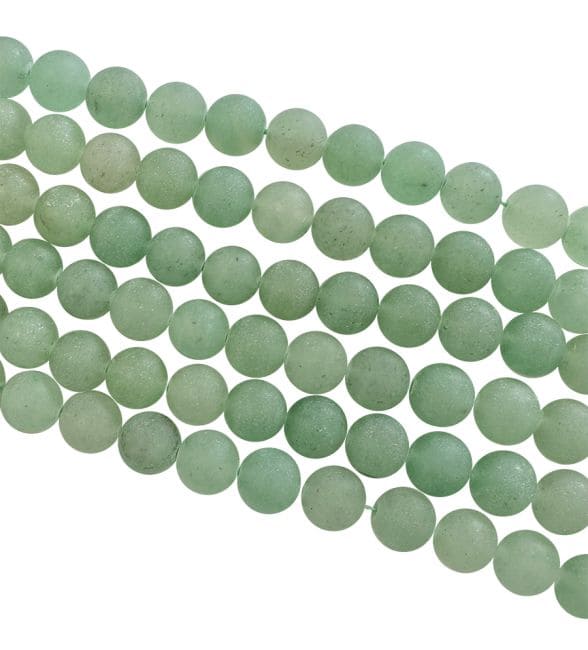 Green Aventurine A matt beads 8mm on a 40cm thread