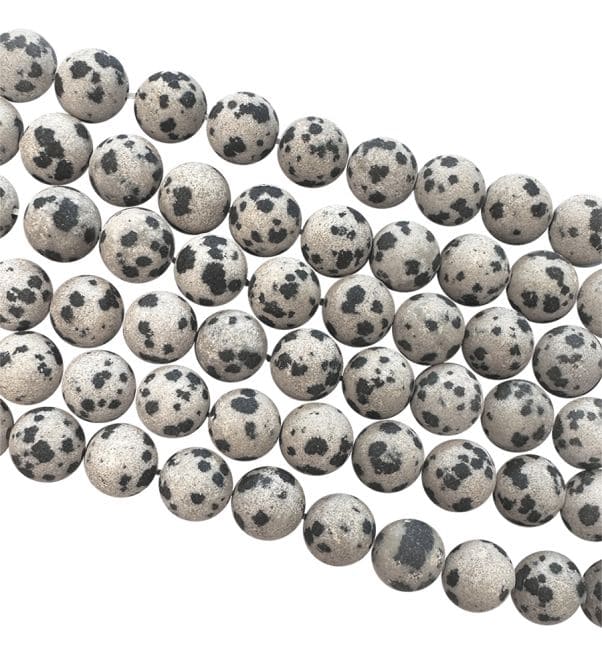 Dalmatian Jasper A 6mm matte beads on a 40cm thread