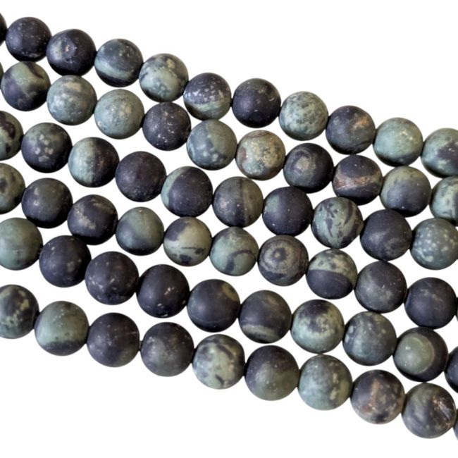 incense at Kambaba jasper matte beads 4mm on 40cm thread