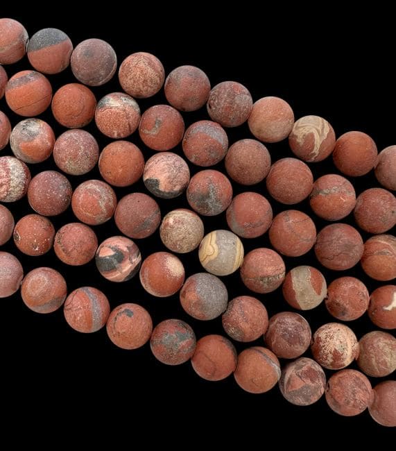 Red Jasper matte beads 6mm on a 40cm thread