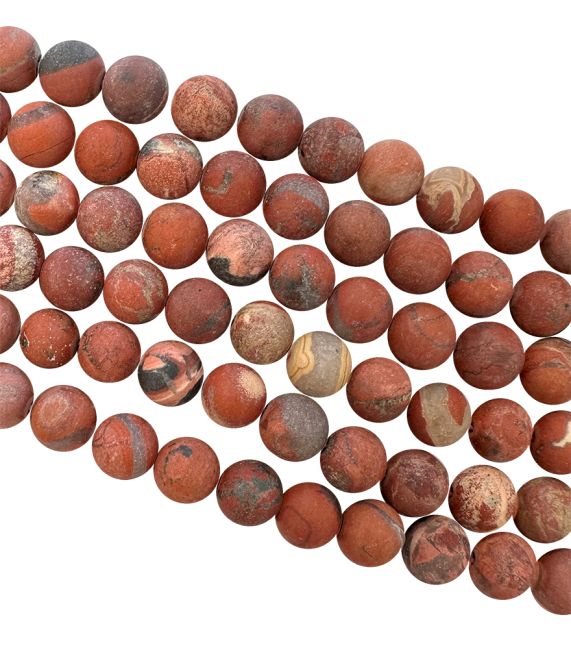 Red Jasper matte beads 8mm on a 40cm thread