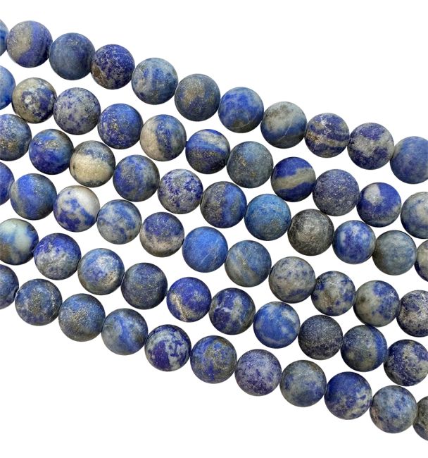 Lapis Lazuli matte beads 6mm on a 40cm thread