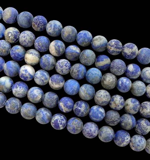 Lapis Lazuli matte beads 6mm on a 40cm thread