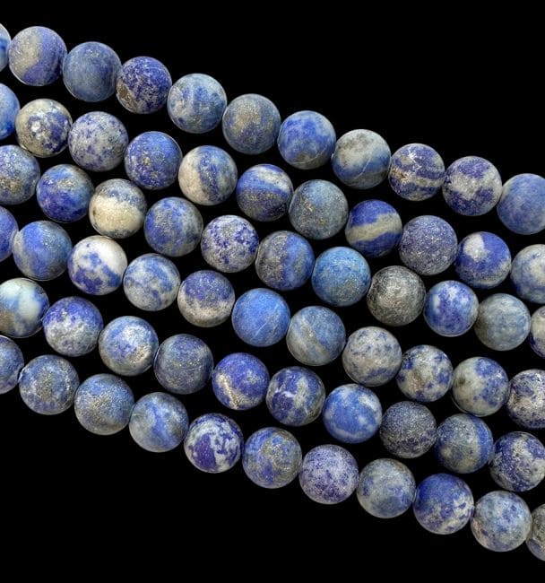 Lapis Lazuli matte beads 8mm on a 40cm thread