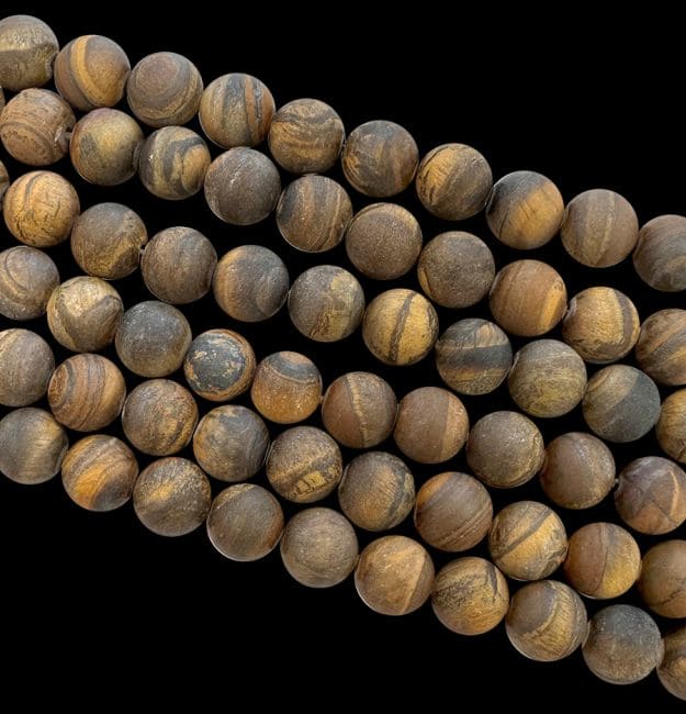 incense at Tiger eye A matt beads 8mm on a 40cm thread|gb